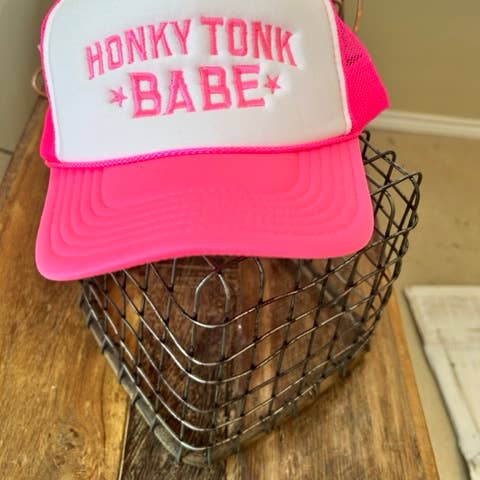 Honky Tonky Babe Neon Pink Trucker