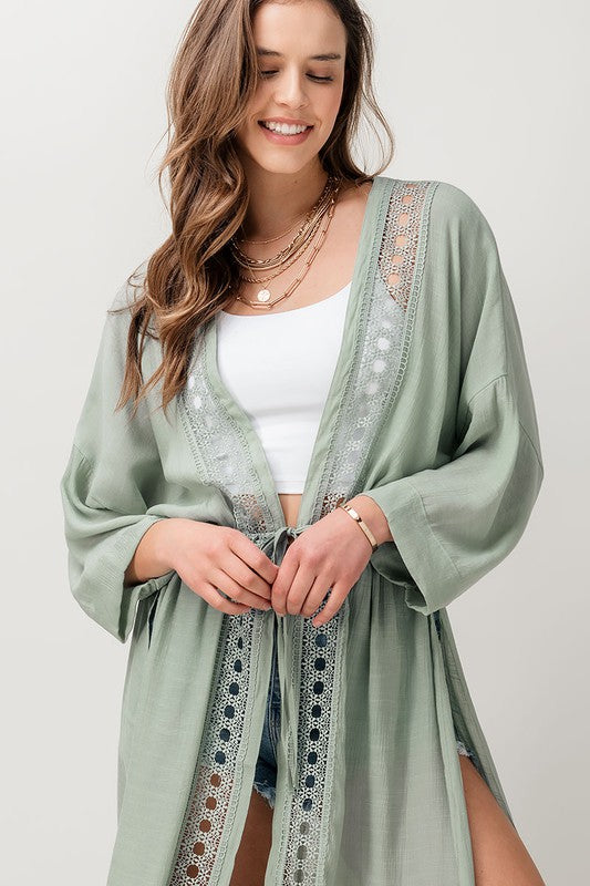 Moss Longline Kimono