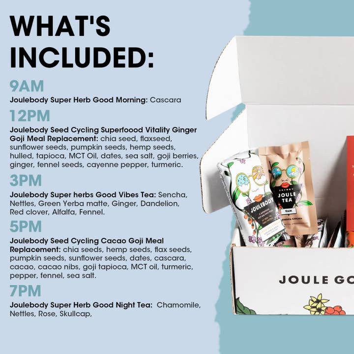 The JouleBody 3 Day Cleanse - Superfood Bars & Herbal Teas